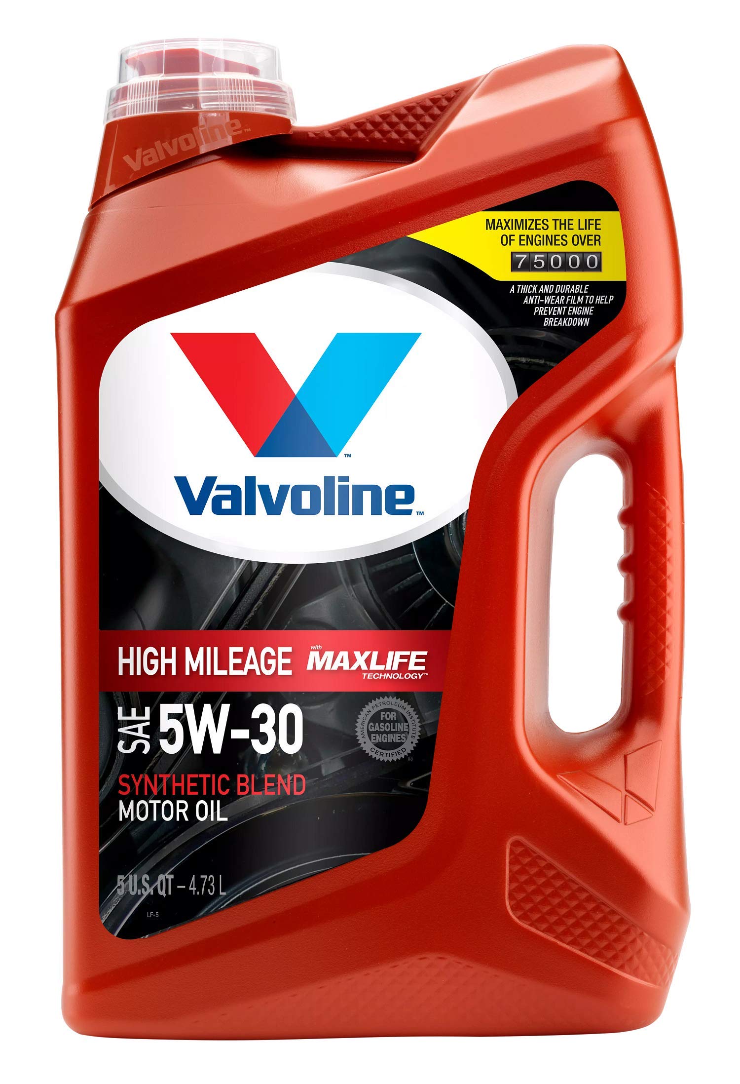 Foto 2 pulgar | Aceite De Motor Valvoline De Alto Kilometraje Con Maxlife Tech Sae 5w-30 5l - Venta Internacional.