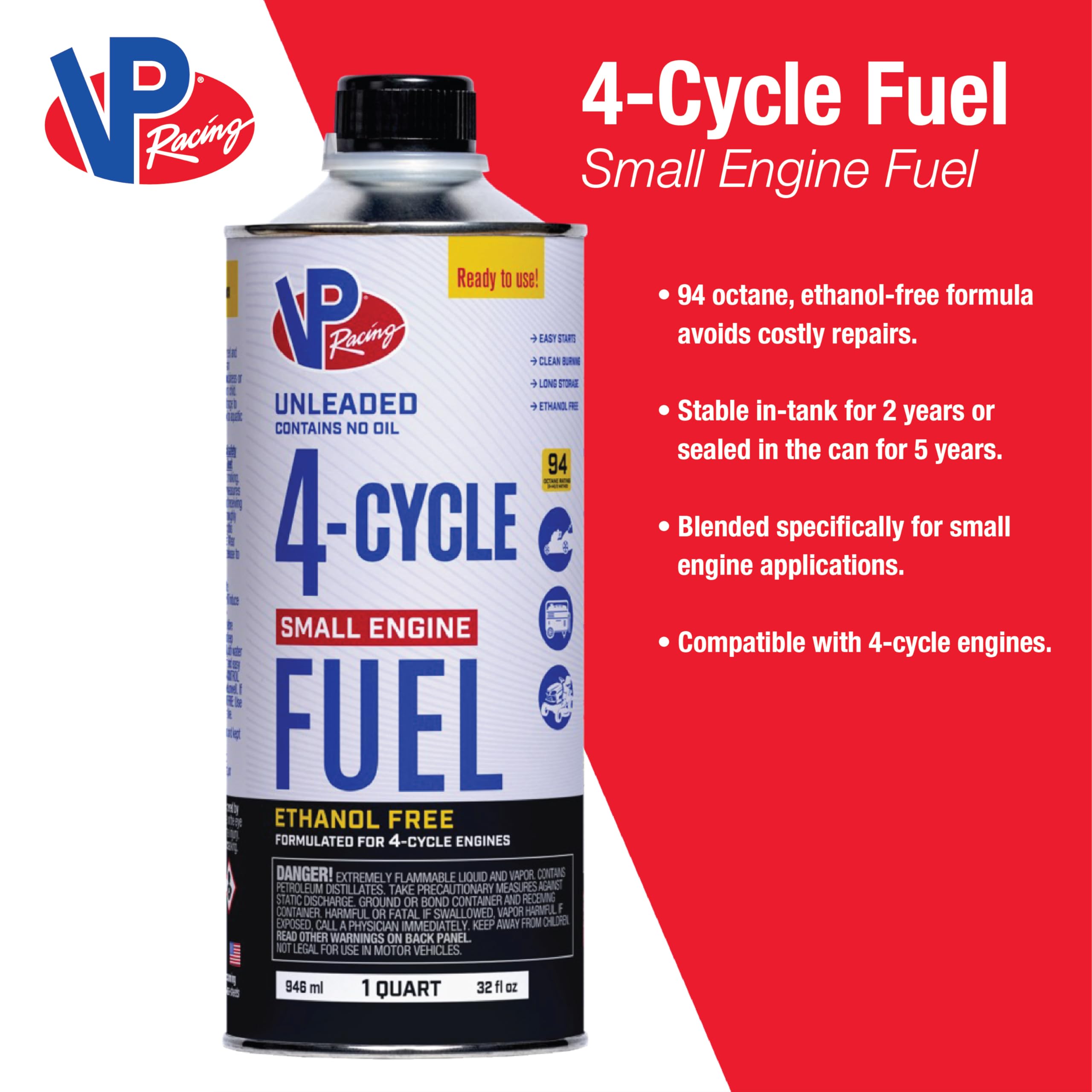 Foto 4 pulgar | Motor Pequeño Fuel Vp Racing Fuels 6205 Sef De 4 Tiempos, Cuarto De Galón X8 - Venta Internacional.
