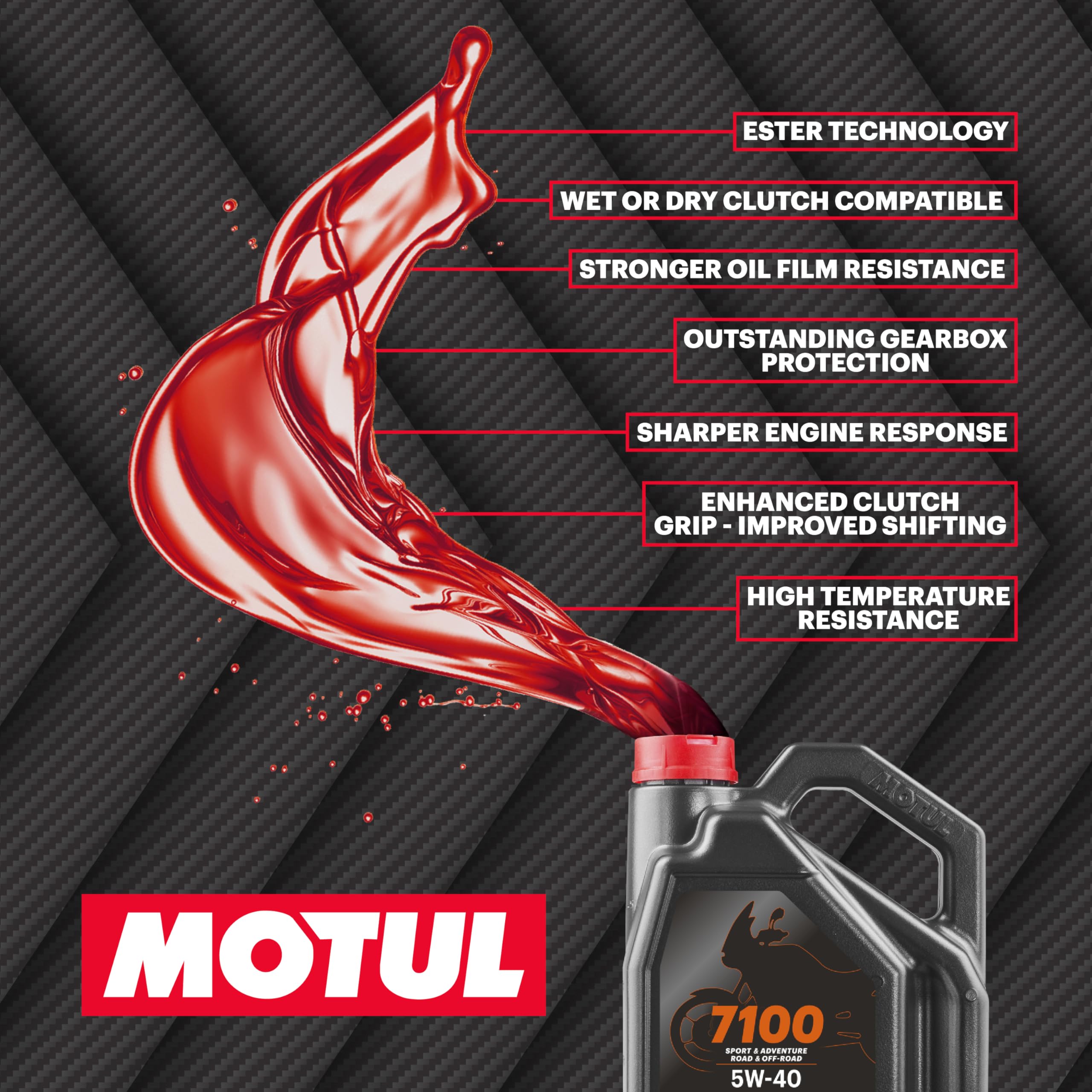 Foto 4 pulgar | Aceite De Motor Motul 7100 4t 5w40 100% Sintético 4 Litros - Venta Internacional.