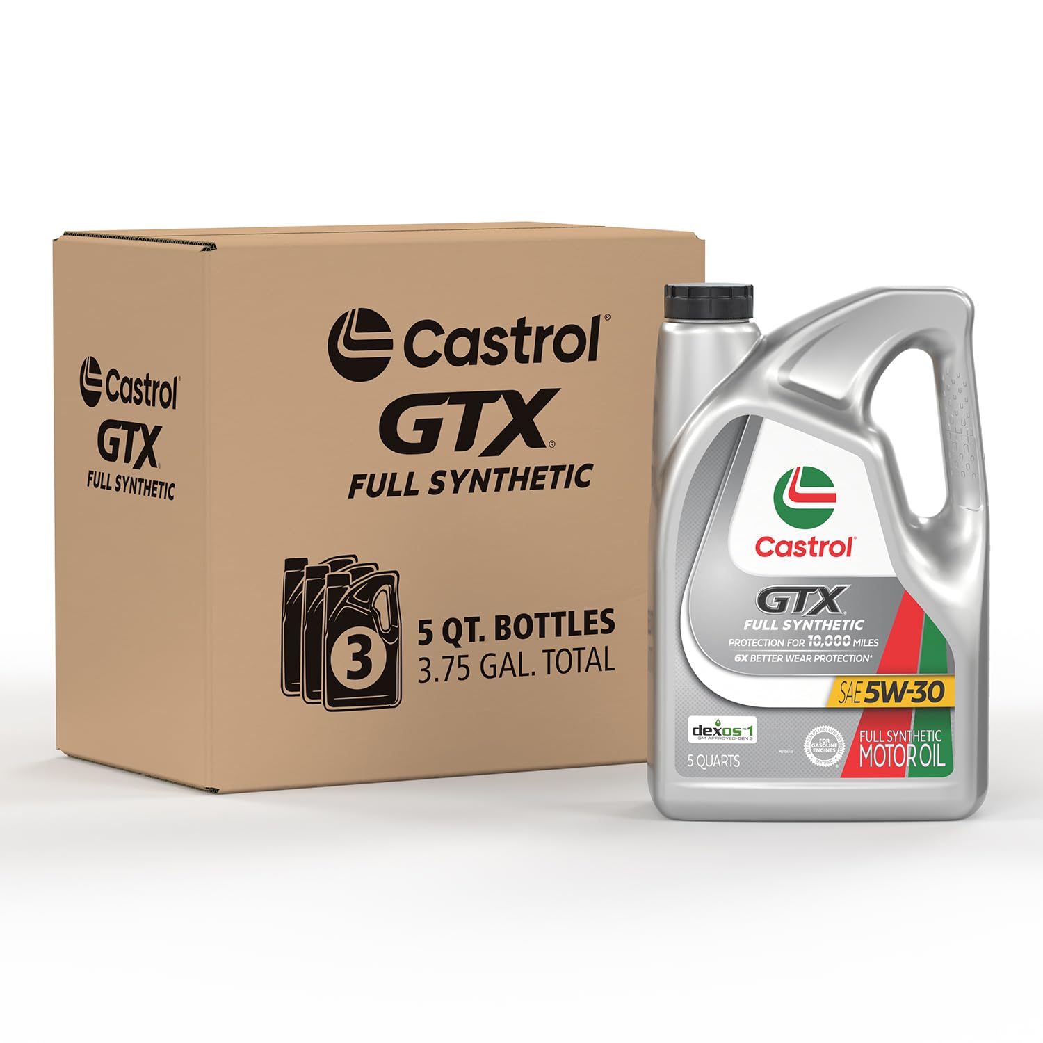 Foto 2 pulgar | Aceite De Motor Castrol Gtx Totalmente Sintético 5w-30 5l (x3) - Venta Internacional.