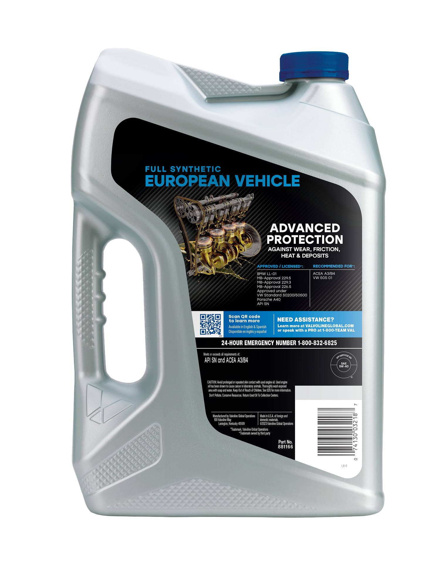 Foto 3 | Aceite De Motor Valvoline European Vehicle Totalmente Sintético 5w-40 5l X3 - Venta Internacional.