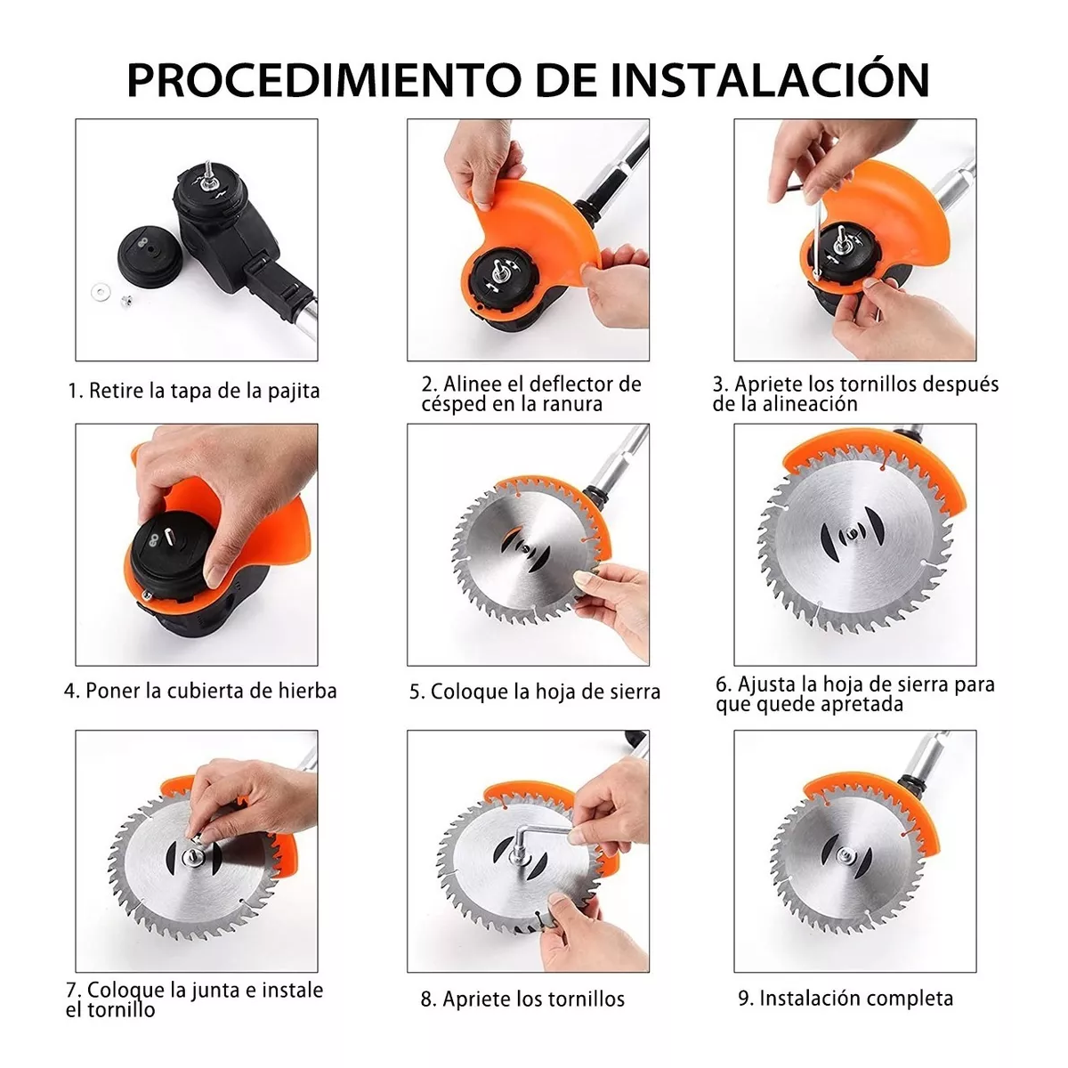 Foto 4 pulgar | Kit Cuchillas Desbrozadora Inalámbrica Cuchilla Para Podadora Eo Safe Imports Esi-9349-1 Multicolor