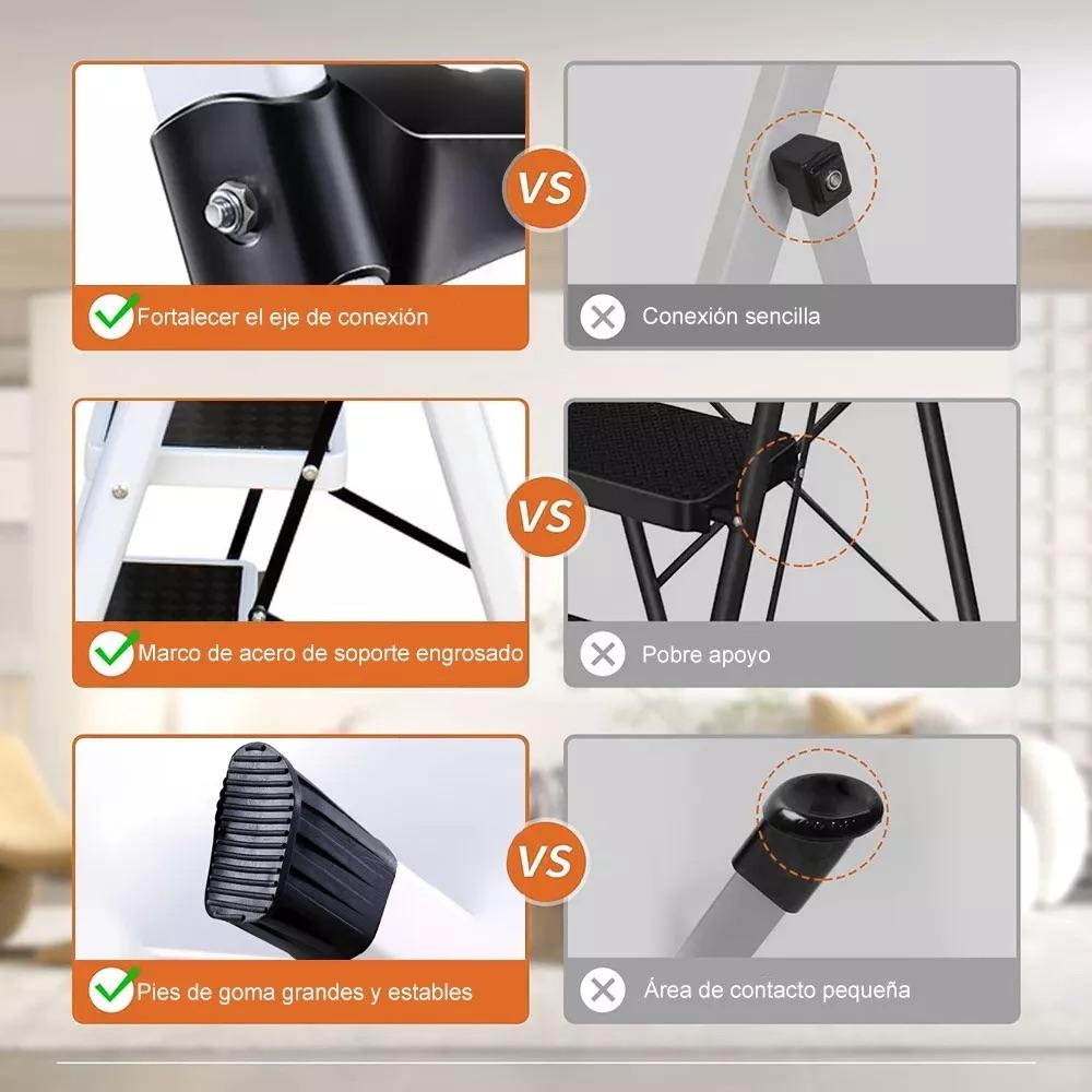 Foto 4 pulgar | Escalera Plegable Tipo Tijera De 4 Peldaños Antiderrapante