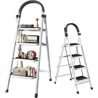 Foto 5 | Escalera Plegable Tipo Tijera De 4 Peldaños Antiderrapante