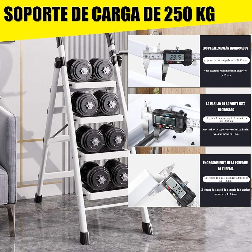 Foto 7 pulgar | Escalera Plegable Tipo Tijera De 4 Peldaños Antiderrapante