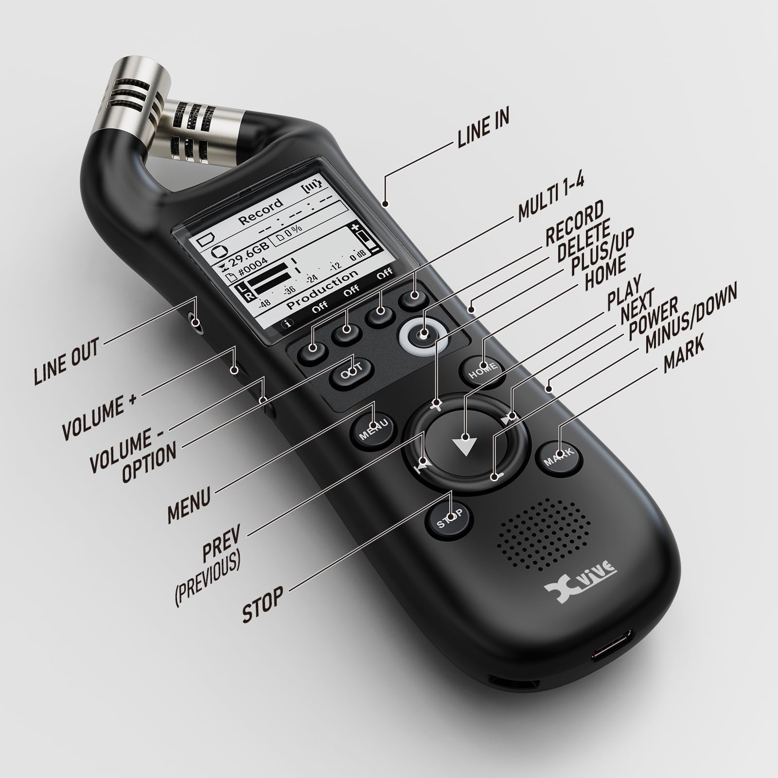 Foto 8 pulgar | Grabador De Audio Estéreo Portátil Xvive Xv1-r 32-bit Float - Venta Internacional.