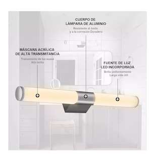 Foto 5 | Lámpara Led de Pared Belug 40 Cm Luz Blanca y Luz Cálida