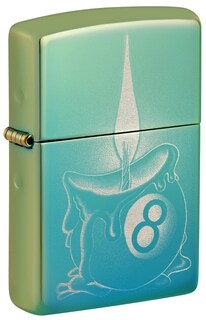 Foto 1 | Mechero De Bolsillo Zippo Con Diseño De Ocho Bolas, Diseño De Tatuaje, Color Verde Azulado - Venta Internacional.