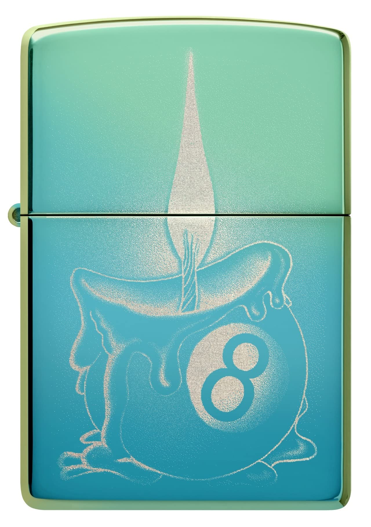 Foto 3 pulgar | Mechero De Bolsillo Zippo Con Diseño De Ocho Bolas, Diseño De Tatuaje, Color Verde Azulado - Venta Internacional.
