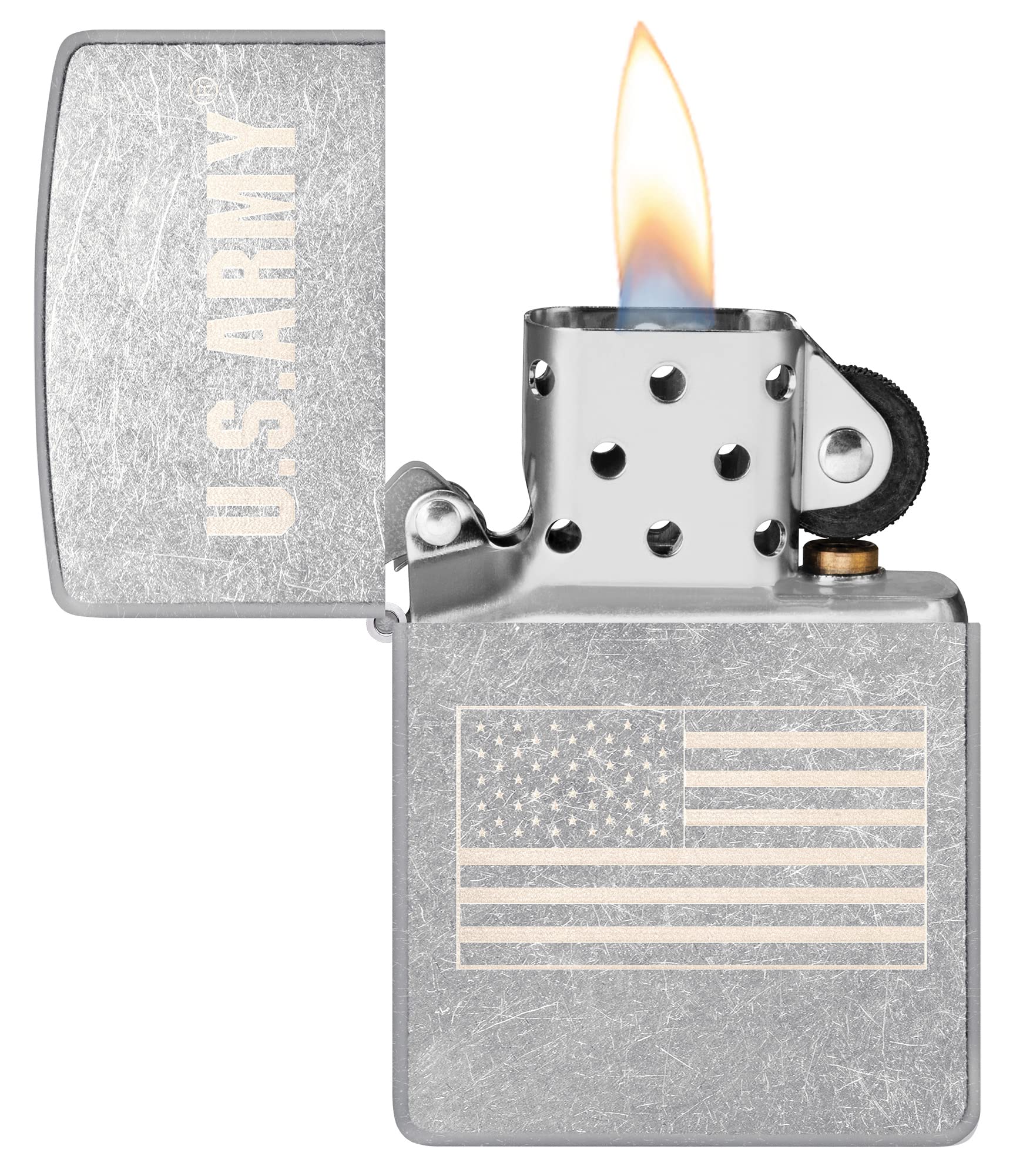 Foto 4 pulgar | Encendedor De Bolsillo Zippo Con La Bandera Estadounidense Grabada Con Láser - Venta Internacional.