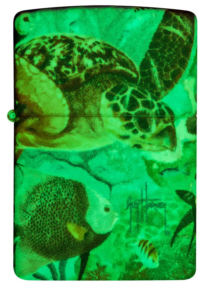 Foto 3 pulgar | Mechero De Bolsillo Zippo Guy Harvey 540 Design Que Brilla En La Oscuridad - Venta Internacional.
