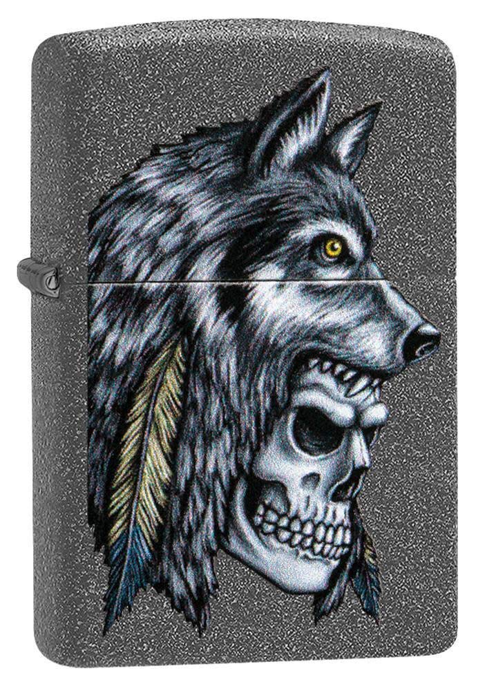 Foto 2 pulgar | Mechero De Bolsillo Zippo, Diseño De Calavera De Lobo, Piedra De Hierro - Venta Internacional.