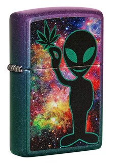 Foto 1 | Mechero De Bolsillo Zippo Alien Galaxy Design, Color Morado Iridiscente - Venta Internacional.