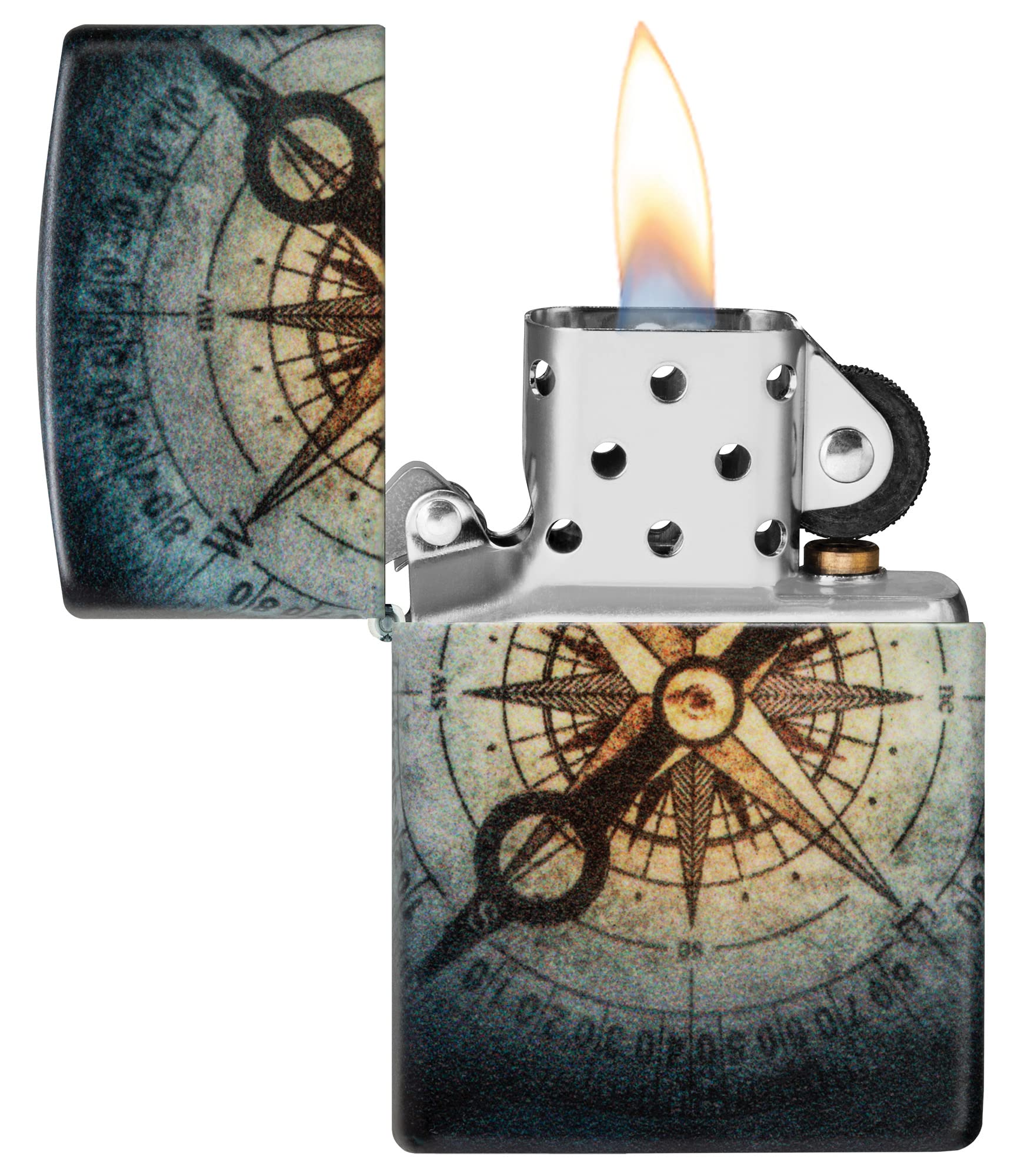 Foto 7 pulgar | Mechero De Bolsillo Zippo Compass Ghost Design 540 Que Brilla En La Oscuridad - Venta Internacional.