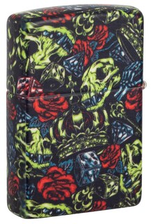 Foto 2 | Diseño De Corona De Calavera Zippo Más Clara Que Brilla En La Oscuridad, 540 Colores - Venta Internacional.