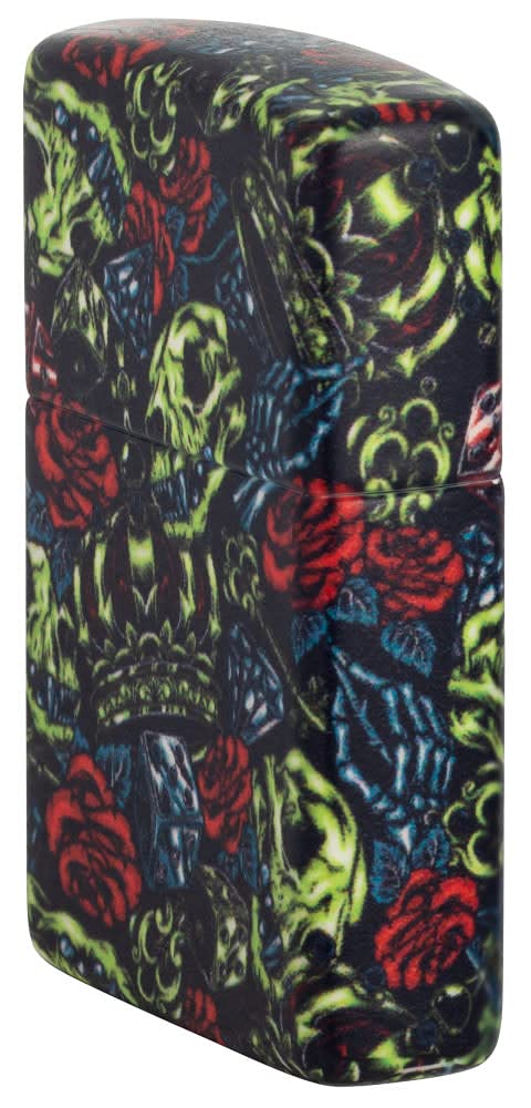 Foto 7 | Diseño De Corona De Calavera Zippo Más Clara Que Brilla En La Oscuridad, 540 Colores - Venta Internacional.