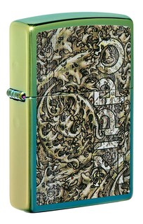 Foto 1 | Encendedor De Bolsillo Zippo, Diseño De Filigrana Envejecida, Color Verde Azulado - Venta Internacional.