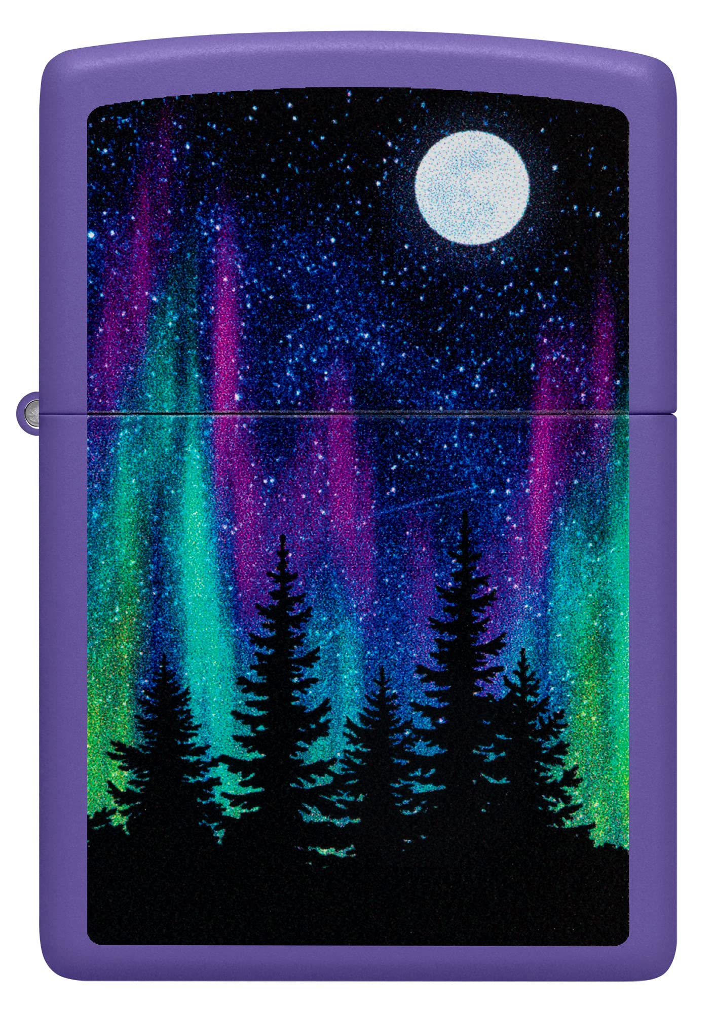 Foto 3 pulgar | Mechero De Bolsillo Zippo, Diseño De La Aurora Boreal, Morado Mate - Venta Internacional.