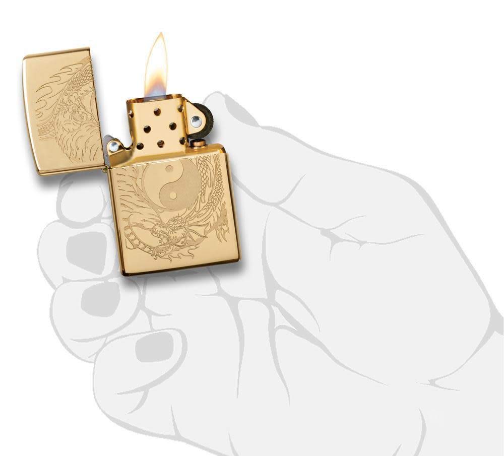 Foto 5 | Encendedor De Bolsillo Zippo Con Diseño De Tigre Y Dragón - Venta Internacional.