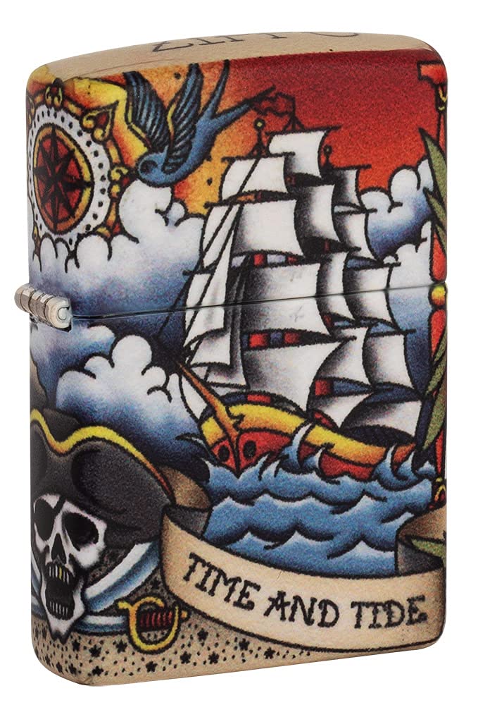Mechero De Bolsillo Zippo 540 Con Diseño De Tatuaje Náutico - Venta Internacional.