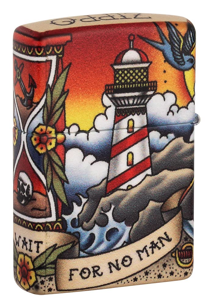 Foto 3 pulgar | Mechero De Bolsillo Zippo 540 Con Diseño De Tatuaje Náutico - Venta Internacional.