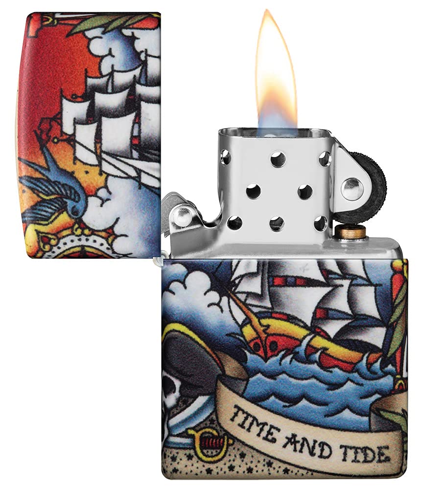 Foto 4 pulgar | Mechero De Bolsillo Zippo 540 Con Diseño De Tatuaje Náutico - Venta Internacional.