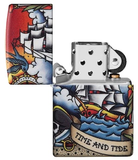 Foto 4 | Mechero De Bolsillo Zippo 540 Con Diseño De Tatuaje Náutico - Venta Internacional.
