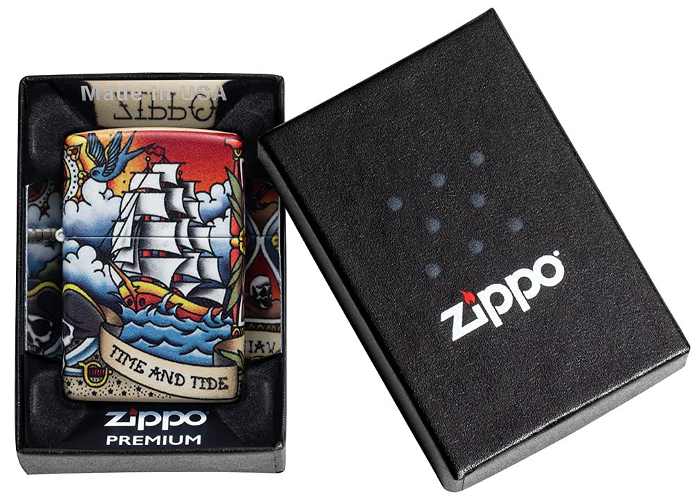 Foto 7 pulgar | Mechero De Bolsillo Zippo 540 Con Diseño De Tatuaje Náutico - Venta Internacional.