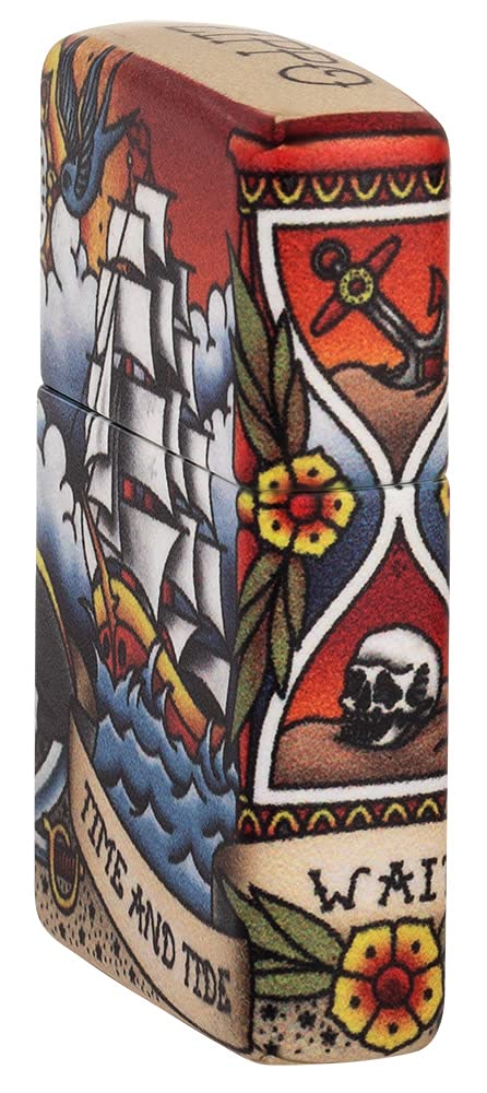 Foto 8 pulgar | Mechero De Bolsillo Zippo 540 Con Diseño De Tatuaje Náutico - Venta Internacional.