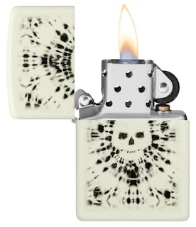 Foto 3 | Mechero De Bolsillo Zippo Con Diseño De Calavera Brillante Que Brilla En La Oscuridad - Venta Internacional.