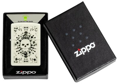 Foto 5 | Mechero De Bolsillo Zippo Con Diseño De Calavera Brillante Que Brilla En La Oscuridad - Venta Internacional.