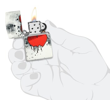 Foto 6 | Mechero De Bolsillo Zippo Love Drip Design, 540 Colores Que Brillan En La Oscuridad - Venta Internacional.