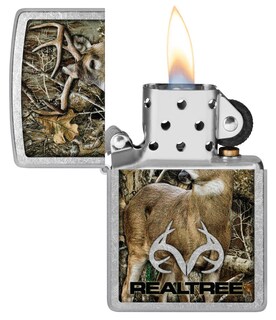 Foto 3 | Mechero De Bolsillo Zippo Realtree Buck Design Street Chrome - Venta Internacional.