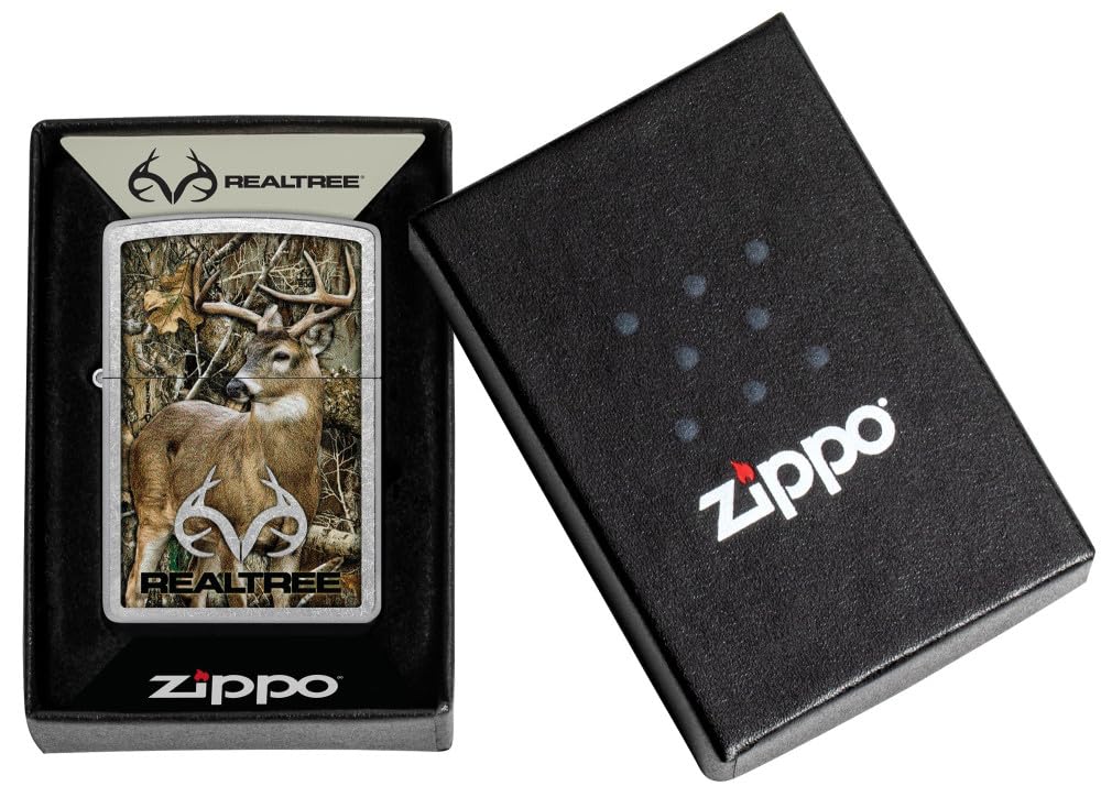 Foto 5 | Mechero De Bolsillo Zippo Realtree Buck Design Street Chrome - Venta Internacional.