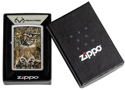 Foto 5 | Mechero De Bolsillo Zippo Realtree Buck Design Street Chrome - Venta Internacional.