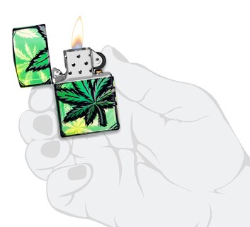 Foto 5 | Mechero De Bolsillo Zippo Con Diseño De Hojas Brillantes, 540 Colores Brillantes - Venta Internacional.