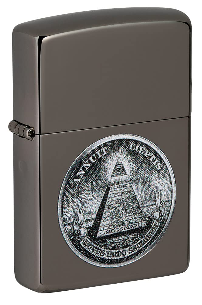 Encendedor De Bolsillo Zippo Dollar Design Black Ice - Venta Internacional