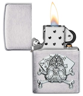 Foto 3 | Mechero Zippo Cromo Cepillado - Venta Internacional