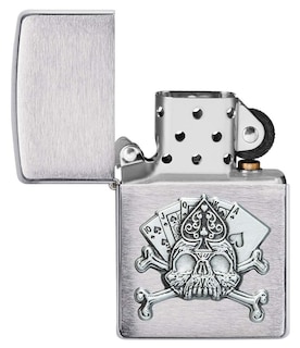 Foto 4 | Mechero Zippo Cromo Cepillado - Venta Internacional