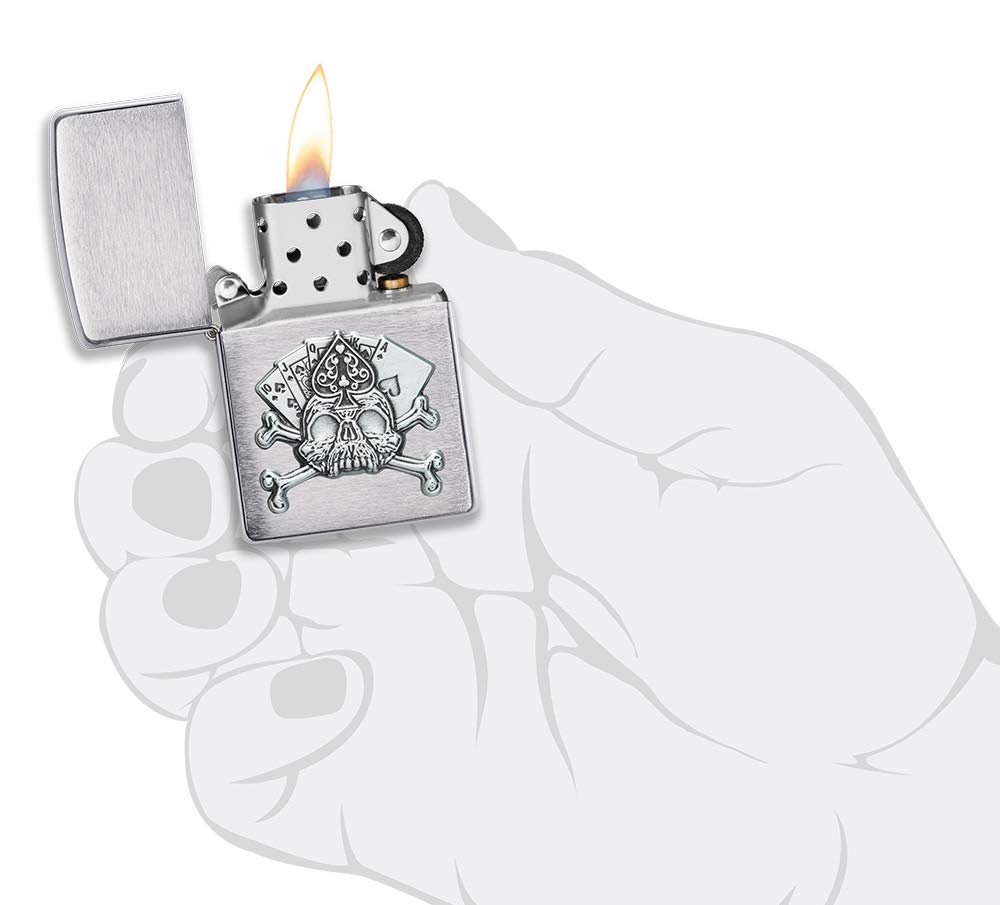 Foto 5 | Mechero  Zippo Cromo Cepillado - Venta Internacional