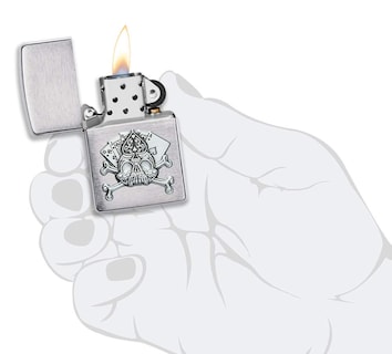 Foto 5 | Mechero Zippo Cromo Cepillado - Venta Internacional