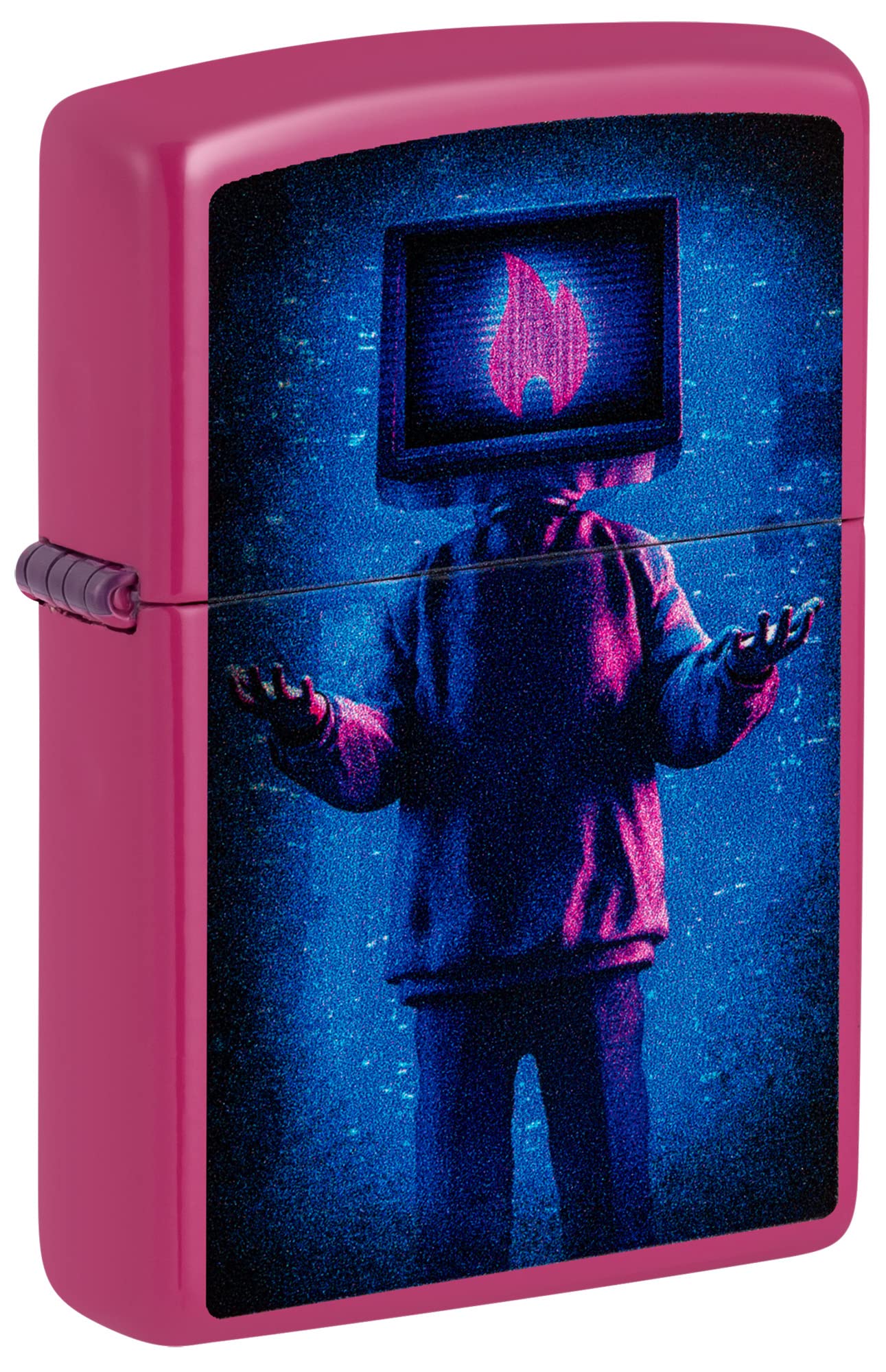Foto 2 pulgar | Mechero De Bolsillo Zippo Flame Tv Man Design Frequency - Venta Internacional