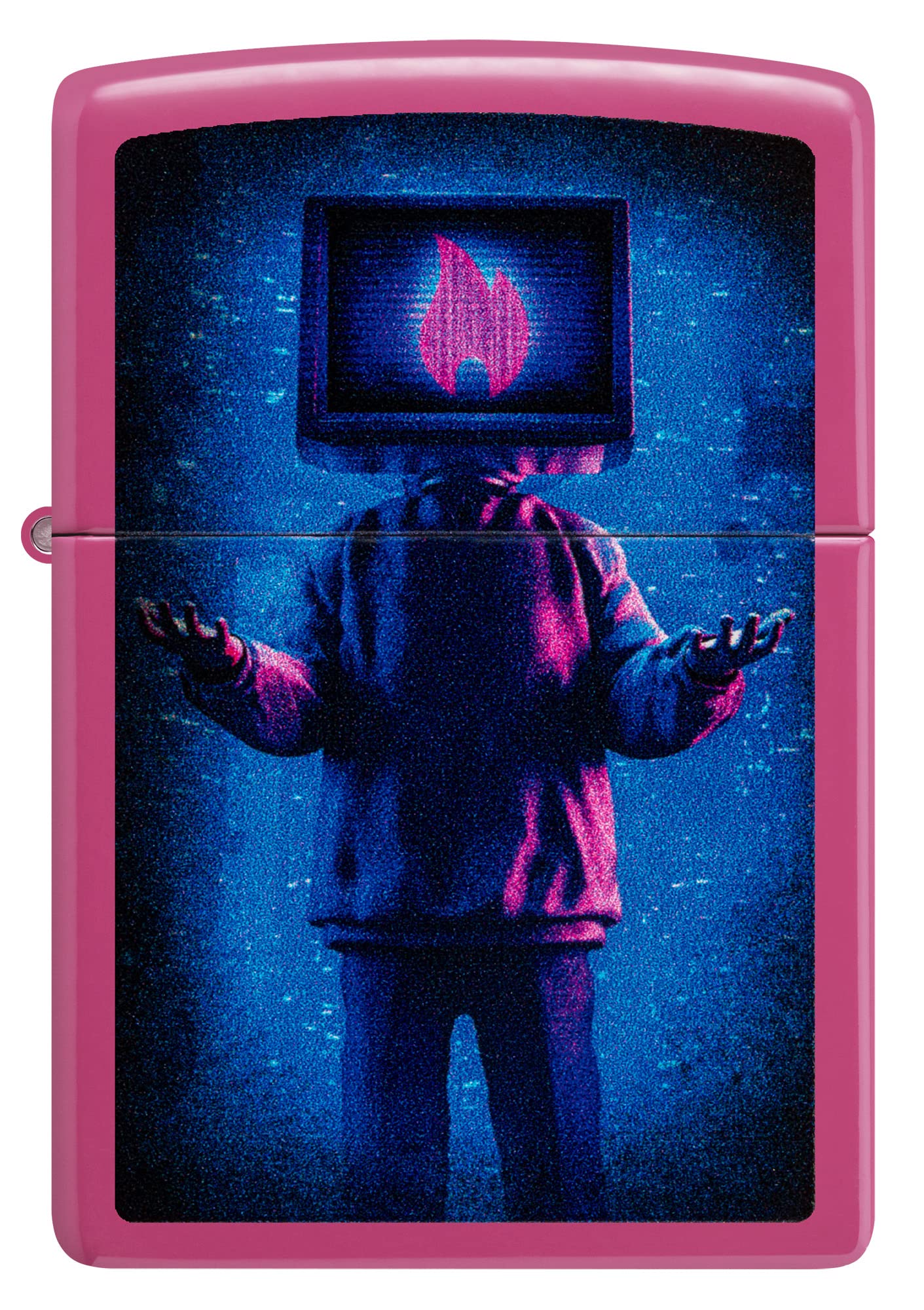 Foto 2 | Mechero De Bolsillo Zippo Flame Tv Man Design Frequency - Venta Internacional