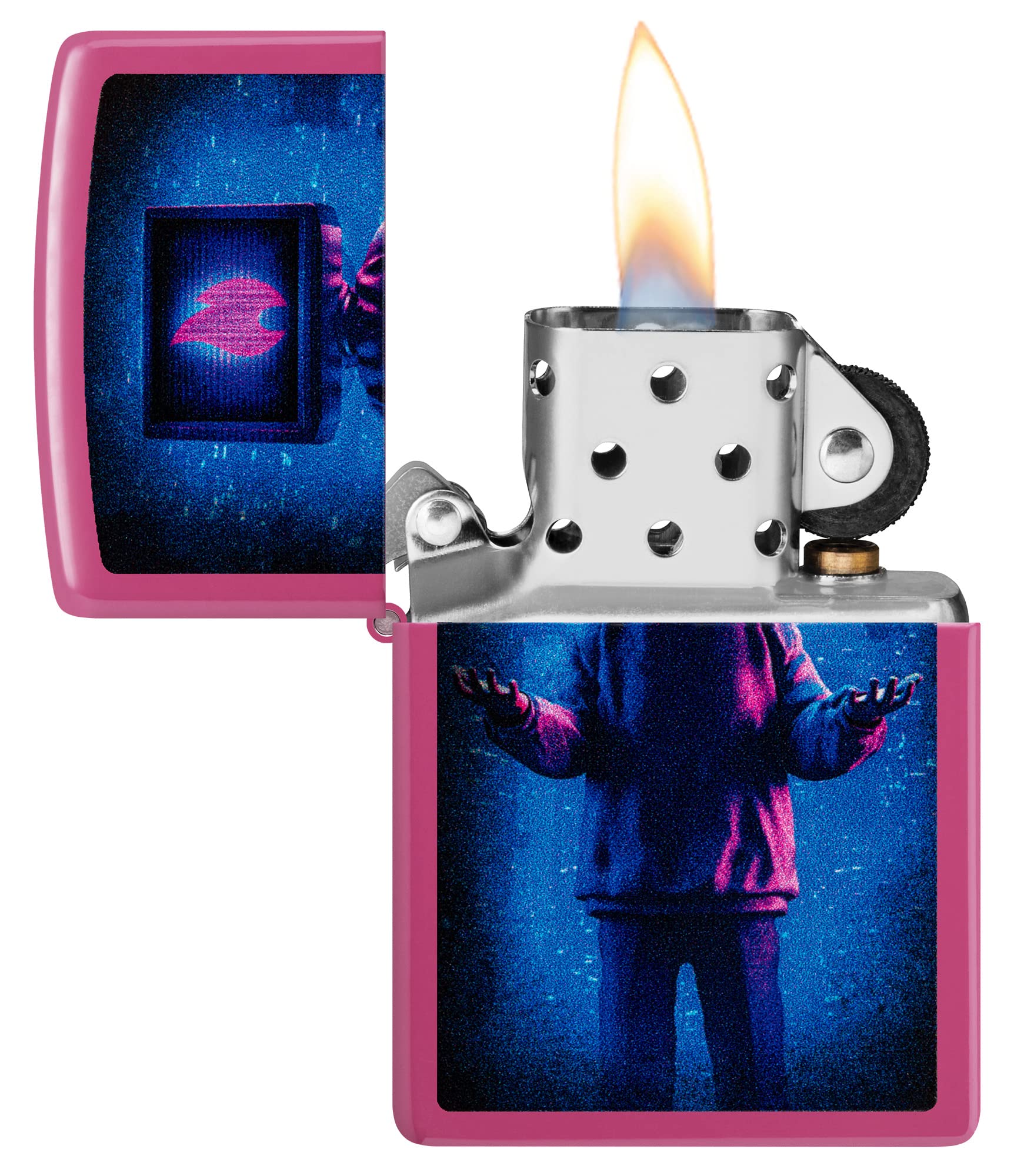 Foto 4 pulgar | Mechero De Bolsillo Zippo Flame Tv Man Design Frequency - Venta Internacional