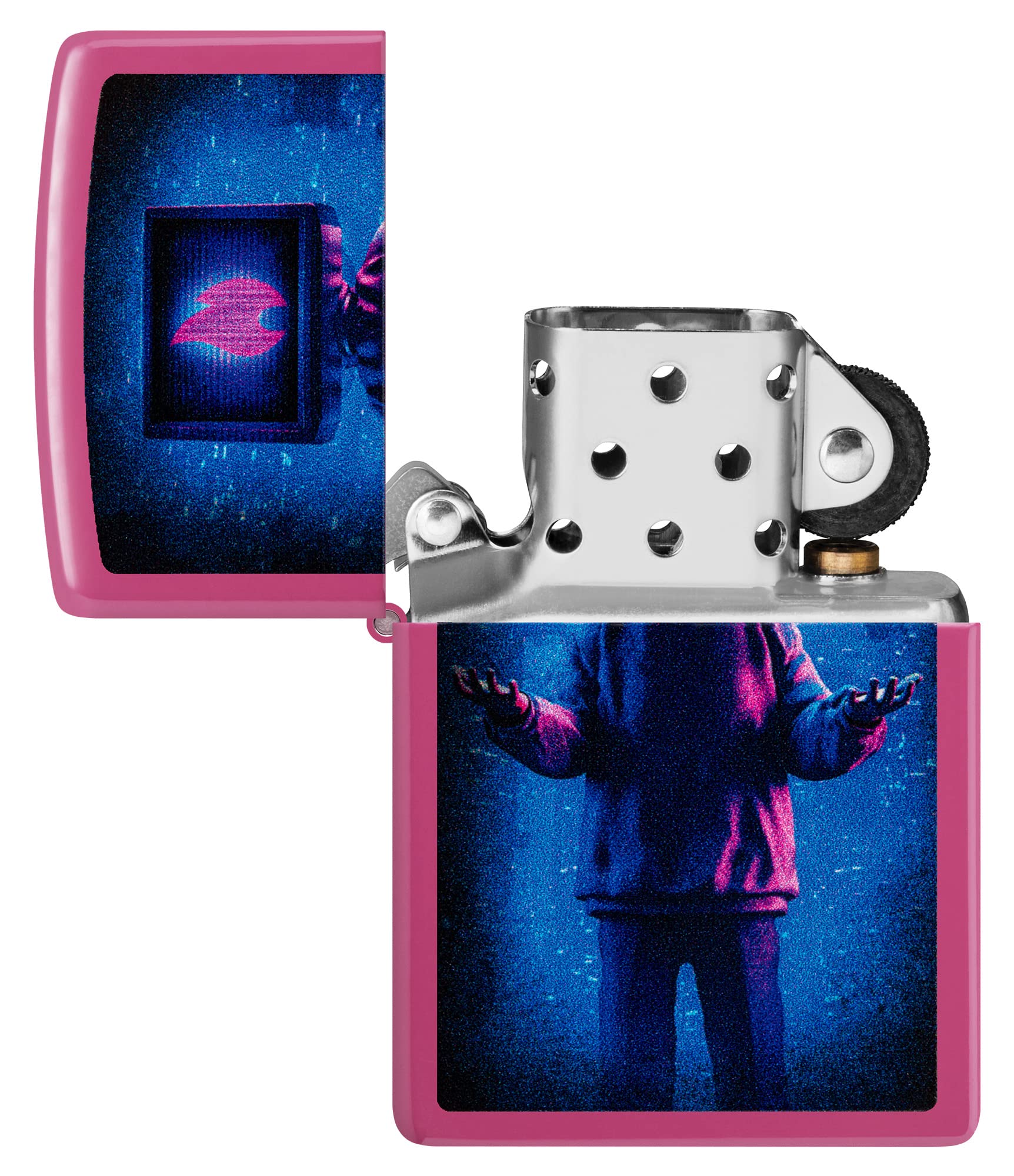 Foto 4 | Mechero De Bolsillo Zippo Flame Tv Man Design Frequency - Venta Internacional