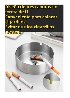 Foto 3 | 6 Piezas Cenicero De Acero Inoxidable Plata