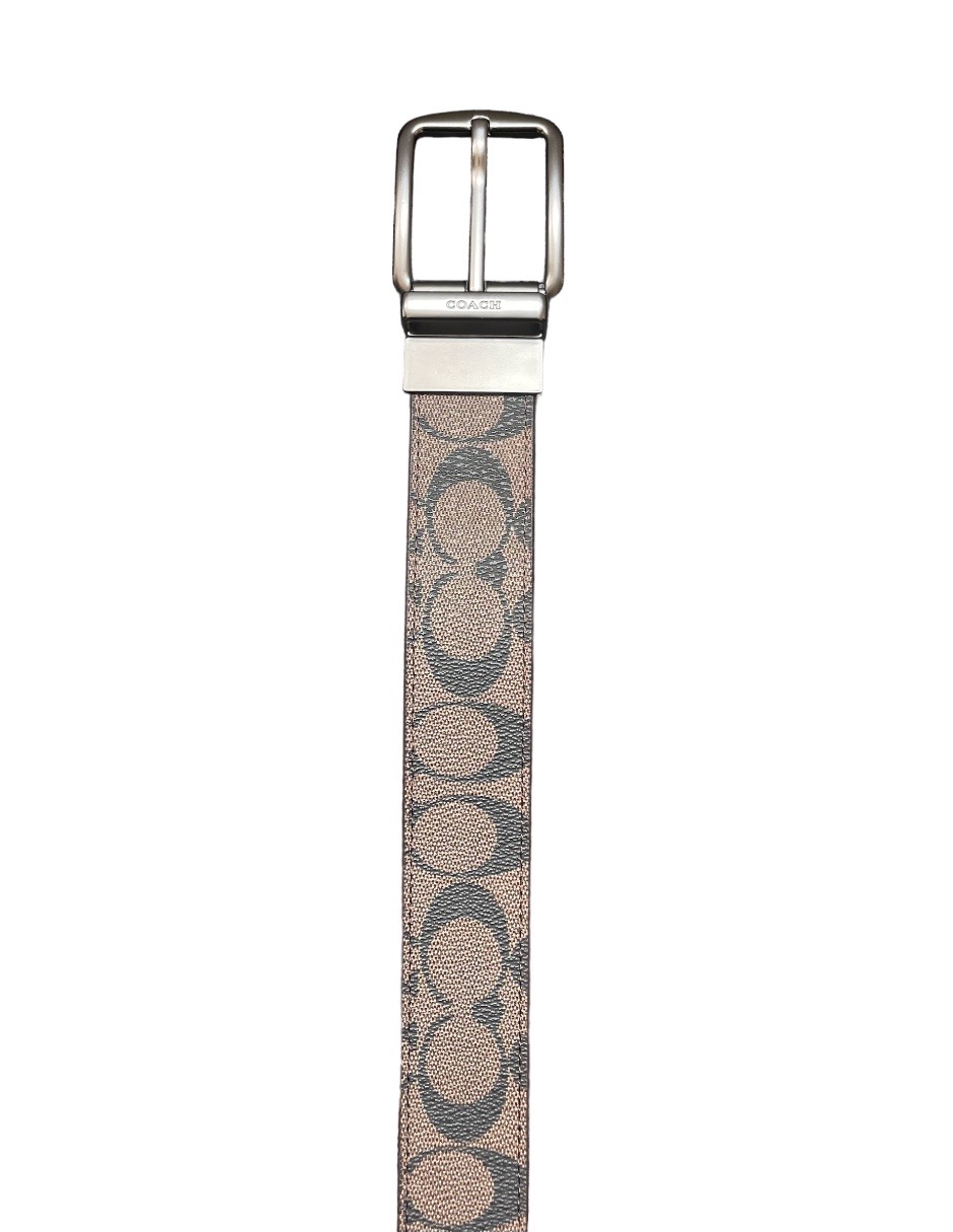 Foto 4 pulgar | Cinturón Coach Café Monogram Unitalla