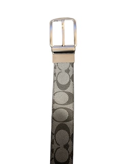 Foto 3 | Cinturón Coach Monogram Gris Unitalla Dos Hebillas