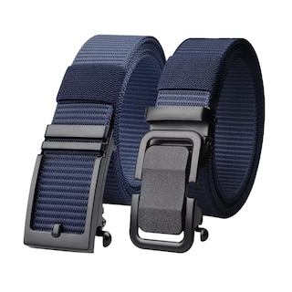 Foto 1 | Cinturones Táctico Ajustable Moda Calidad Militar 125 Cm 2 Pzs Azul Marino