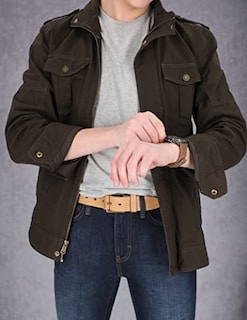 Foto 3 | Venta Internacional - Cinturón Casual de Piel Trigo Talla 32